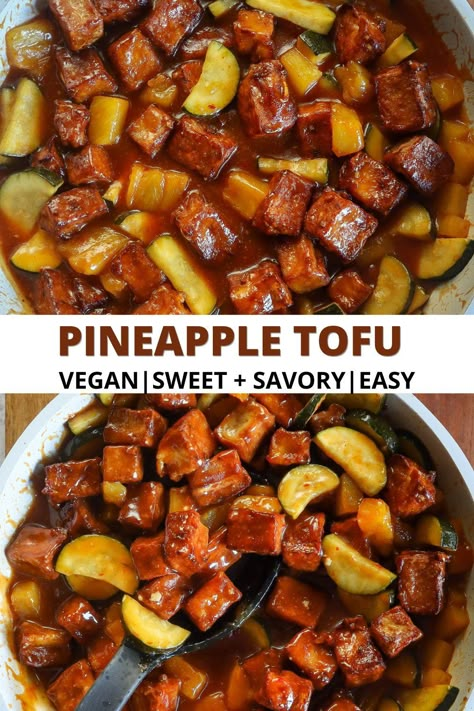 Pineapple Tofu, Sweet And Sour Tofu, Tofu Recipes Healthy, Tofu Sauce, Tofu Bowl, Pineapple Sauce, Tofu Recipes Vegan, Bowl Ideas, Vegan Tofu