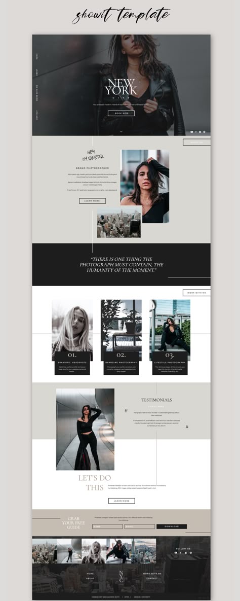 New York City Showit Website Template Notice Design Layout, Website Templates Design, Show It Website Design, Website Design For Photographers, Subscription Website Design, Modern Elegant Website Design, Website For Photographers, Sophisticated Web Design, Show It Website Template