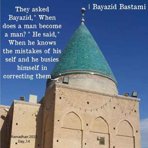 ~Wisdom of Rumi~ on Instagram: “Today 14th Ramadhan, is the urs of Hazrat Bayazid Bastami. He was a Persian Sufi and one of the earliest and greatest of the Sufi mystics.…” Bayazid Bastami Quotes, Bayazid Bastami, Sufi Mystic, Imam Ali Quotes, Ali Quotes, Imam Ali, Rumi, Taj Mahal, Persian