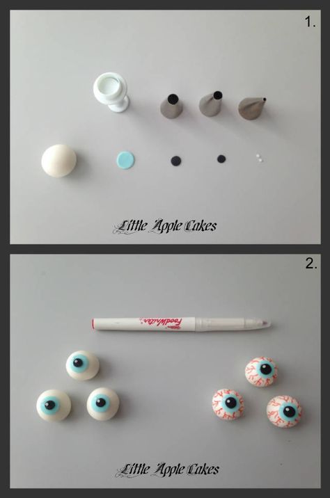 Eyeball Tutorial, Hansel And Gretel Halloween, Halloween Fingers, Witch Fingers, Halloween Cake Decorating, Polymer Clay Halloween, Halloween Clay, Hansel And Gretel, Halloween Miniatures