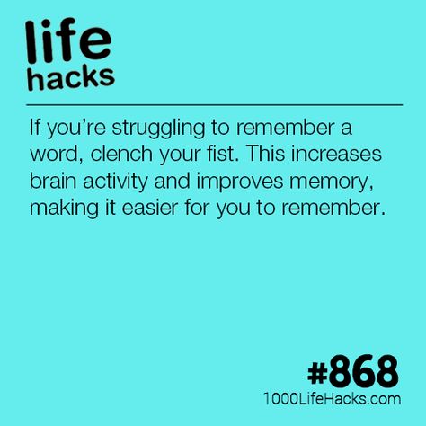 Brain Hacks, Start Living Life, Improve Your Memory, 1000 Life Hacks, Good Things To Know, Brain Activities, Improve Memory, Simple Life Hacks, Diy Life Hacks