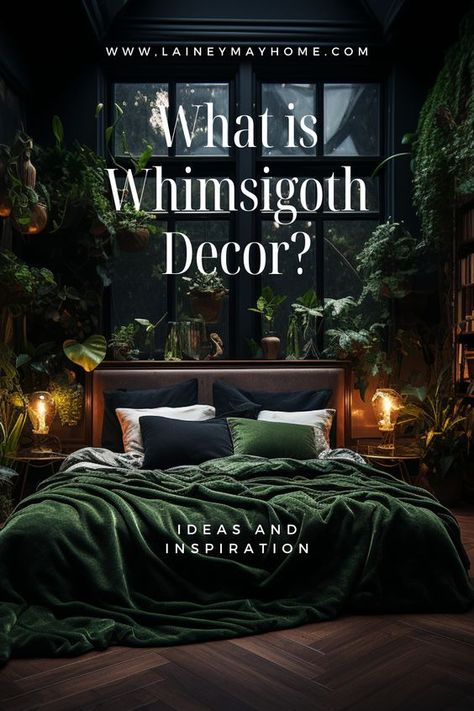 What is whimsigoth? Explore this decor style that blends whimsical and gothic into one dreamy atmosphere. Find out eight ways to embrace this new trend! #whimsygothbedroom #whimsygothdecor Witchy Boho Home Decor, Venetian Decor Interior Design, Gothic Whimsy Decor, Gothic Boho Bedroom Ideas, Elegant Whimsical Home Decor, Modern Gothic Home Decor Living Room, Witchy Boho Decor Living Room, Dark Cottage Core Bedroom Ideas, Moody Whimsical Interior