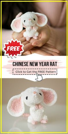 Crochet Toys Free, Crochet Mouse, Crochet Animals Free Patterns, Crochet Amigurumi Free, Haken Baby, Crochet Animal Patterns, Fun Crochet Projects, Diy Crochet Projects, Free Crochet Patterns