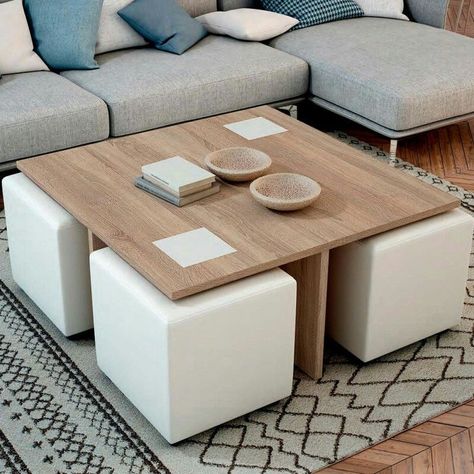 Coffee Table With Seating, Centre Table Design, Center Table Living Room, Luxury Coffee Table, Corner Sofa Design, Stylish Interior Design, Home Goods Decor, Ideas Casa, Coffee Table Design