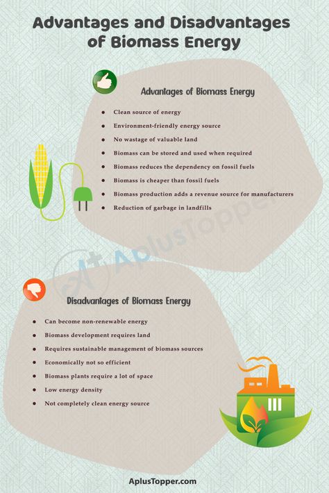 Advantages and Disadvantages of Biomass Energy | List of Various Pros and COns of Biomass Energy - A Plus Topper Biofuel Poster, Biomass Energy Project, Flow Of Energy In An Ecosystem, Non Renewable Energy Sources, Biomass Power Plant, Geography Lesson Plans, Renewable Energy Infographic, Non Renewable Energy, Biomass Energy