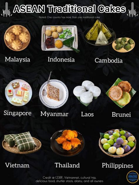 Cambodia Food, Filipino Breakfast, Food From Different Countries, Indonesian Culture, Asian Cake, Khmer Food, Cambodian Food, Vegan Asian, Creative Food Art