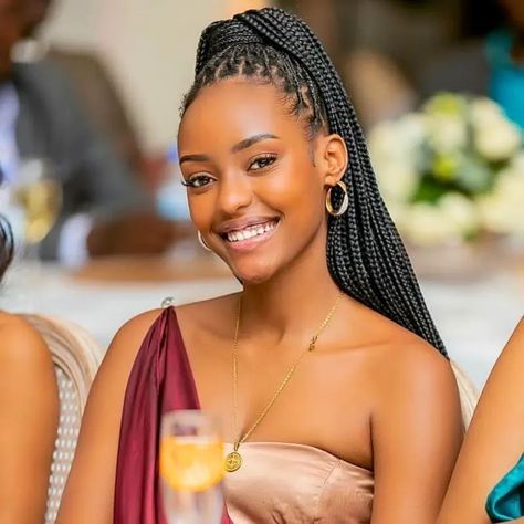 Braids For Wedding Guest Black Women, Professional Braids For Work Black Women, Box Braids Wedding Hairstyles, Hairstyle On Black Women, Workplace Hairstyles, Classy Black Women, Box Braid Hairstyle, Professional Natural Hairstyles, Box Braids Styles