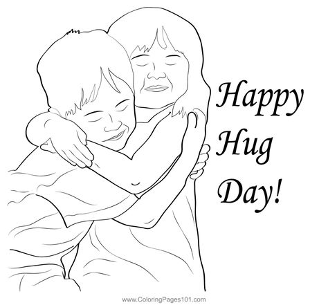 Cute Hug Day Coloring Page Cute Hug, Free Kids, Printable Coloring, Printable Coloring Pages, Coloring Pages For Kids, Free Printables, Coloring Pages, Color