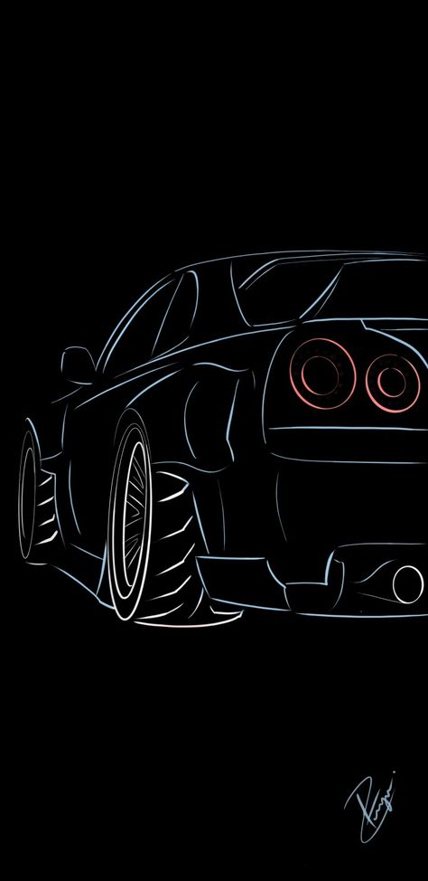 | Wallpaper | Sketch | R34 | Skyline | Nissan Skyline R34 Sketch, Jdm Car Painting, Nisan Skyline Gtr34, Gtr Tattoo, Skyline R34 Wallpaper, R34 Wallpaper, Gtr Drawing, Skyline Gtr R35, Skyline Logo