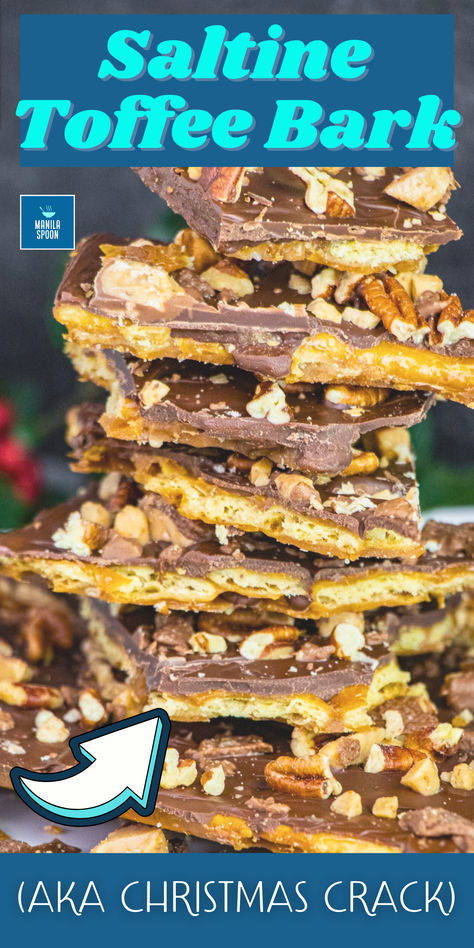 Saltine Toffee Bark (AKA Christmas Crack) Bark Recipes Easy, Cookies 2023, Christmas Bark Recipes, Aka Christmas, Cheap Desserts, Toffee Bark, Saltine Toffee, Christmas Candy Easy, Easy Christmas Candy Recipes