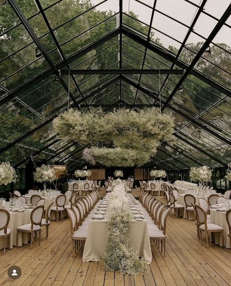 Edgy Elegant Wedding, Glass Wedding Venues, Vibey Wedding, Greenhouse Venue, The Wedding Bliss, Romantic Vintage Wedding, The Merciless, Indoor Outdoor Wedding, Dream Wedding Reception