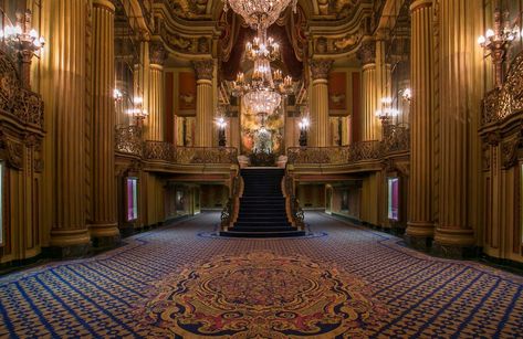 Los Angeles Theatre / Black Swan MV set Historic Theater, Ceiling Domes, Kpop Backgrounds, Zoom Background, Theater District, Bts Mv, Bts Backgrounds, Broadway Theatre, Los Angeles Homes