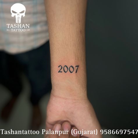 TashanTattoo
AshokTattooWala
S.4.5,Tirupati plaza
Opp. New bus stand
Near gd modi collage
Palanpur (gujrat)
9586697547
9687533310 2007 Tattoo, Date Tattoo, Date Tattoos, Tattoos, Pins, Quick Saves