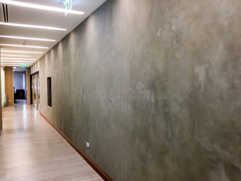 Skim Coat Concrete Wall, Skimcoat Concrete Wall Finish, Skim Coating, Man Cave Office, Wall Finishes, Office Walls, Concrete Wall, Office Wall, Beauty Salon