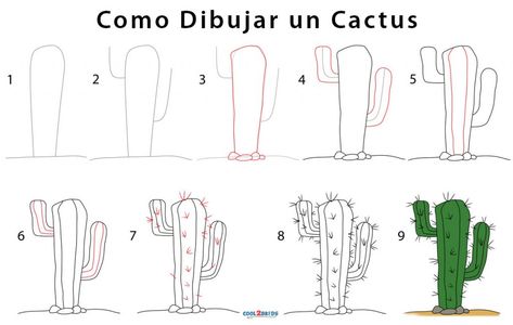 Como Dibujar un Cactus - Cool2bKids Golden Gate Bridge Drawing, How To Draw Lightning, How To Draw Venom, Olaf Drawing, Draw A Snowman, Bridge Drawing, Cactus Pictures, Daily Doodle, Cactus Drawing