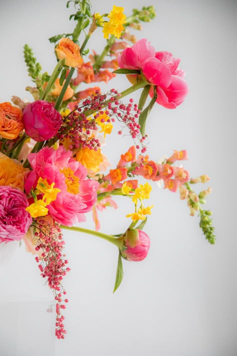 Pink Yellow Weddings, Yellow Flower Arrangements, Orange And Pink Wedding, Pink Flower Arrangements, Coral Charm Peony, Orange Bouquets, Orange Wedding Flowers, Yellow Bouquets, Yellow Wedding Flowers