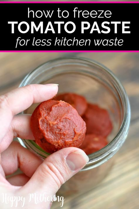 What To Make With Tomato Paste, Recipe With Tomato Paste, Recipes Using Tomato Paste, Tomato Paste Recipe Dinners, Foods To Freeze, Recipes With Tomato Paste, How To Can Tomato Paste, Freezing Tomato Paste, Leftover Tomato Paste