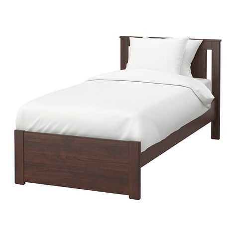 SONGESAND Bed frame, brown, Lönset Twin Lönset brown Ikea Songesand Bed, Songesand Bed, Classy Beds, Ikea Songesand, Dreamy Room Decor, Cute Beds, Bed Frame Legs, Sturdy Bed Frame, Best Beds