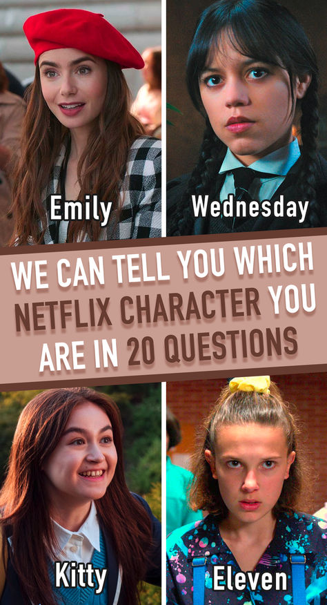 We Can Tell You Which Netflix Character You Are In 20 Questions Which Wednesday Character Are You, Wednesday Quiz, Teenage Movie, Character Test, Movie Quizzes, Thirteen Movie, Movie Quiz, Master Board, 20 Questions