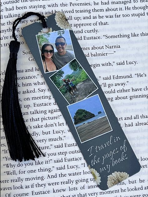 Elevate your reading experience with our exquisite Personalized Photo Bookmark! This unique and heartfelt bookmark is not just a place holder; it's a treasured keepsake that combines your cherished memories with your love for books. Please visit our shop by clicking the link our bio. #photobookmarks #custombookmark #picturebookmark #thefoxytails Diy Bookmarks With Photos, Bts Bookmarks Ideas, K Pop Bookmarks, Resin Bookmarks With Quotes, Pressed Flower Laminated Bookmarks, Photo Bookmarks, Place Holder, Custom Bookmarks, Book Marks