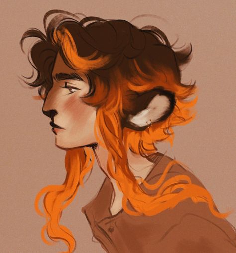 Faun Oc Male, Fae Oc Art, Flying Character Design, Firbolg Aesthetic, Deer Human Hybrid, Deer Satyr, Satyr Character Design, Deer Oc Human, Ginger Character Design