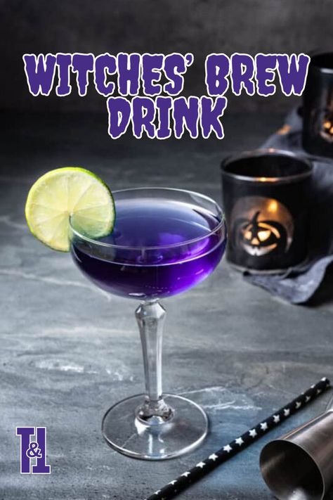 Get ready for shorter days and longer, spookier nights with the creepy and delicious Witches’ Brew. #halloweendrinks #halloweencocktails #halloweendrinksalcohol Witches Brew Martini, Witches Brew Cocktail Punch Recipes, Witches Brew Drink, Witches Brew Cocktail, Spooky Drinks, Season Recipes, Halloween Party Drinks, Halloween Food Dinner, Halloween Drinks Alcohol