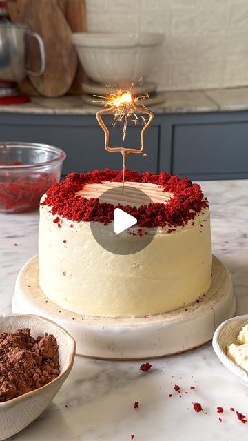 Shivesh Bhatia on Instagram: "Episode 5 of #NoOvenNoProblem ☀️, a series where I make your favourite desserts at home WITHOUT an oven 💁🏻‍♂️ The easiest way to make a Red Velvet Cake without a mould, this recipe gets you a super soft, moist eggless cake🤌🏻 

Ingredients 
🤌🏻1+1/4 cup milk, warm
🤌🏻2 tbsp white vinegar 
🤌🏻1 cup castor sugar 
🤌🏻½ cup sunflower oil 
🤌🏻¼ cup yogurt/ homemade curd
🤌🏻1/2 tsp red gel food colour 
🤌🏻1+ ½ cup all purpose flour 
🤌🏻1 tbsp cocoa powder 
🤌🏻1 tsp baking soda

For the cream cheese frosting
🤌🏻1+1/2 cup (338g) butter, softened 
🤌🏻1 tsp vanilla extract 
🤌🏻3/4 cup cream cheese, softened 
🤌🏻3 cups icing sugar 

Method
1. Start by mixing warm milk and vinegar together. If you don’t have vinegar you can use same quantity of lemon juice Baking Red Velvet Cake, Red Velvet Cake Recipe Easy, Desserts At Home, Yogurt Homemade, Cheesecake Desserts Recipes, Dessert Hacks, Red Velvet Cake Recipe, Oven Recipe, Eggless Cake Recipe