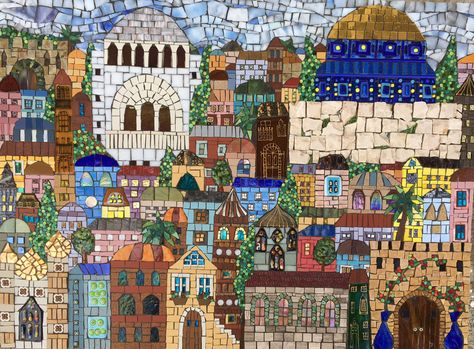 Jerusalem | Irina Charny | Flickr Diy Learning Games, Mosaic Inspiration, Mosaic Stained, Bible Stuff, Ethnic Art, Eastern Art, Mosaic Projects, Mosaic Designs, Painted Paper