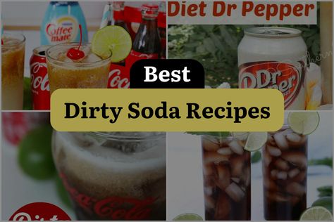 Looking for the best dirty soda recipes? We have a list of 20 best recipes for you. Dirty Soda Recipes, Dirty Diet Coke, Bariatric Protein, Italian Cream Soda, Vanilla Coffee Creamer, Soda Bar, Coffee Soda, Soda Flavors, Homemade Soda