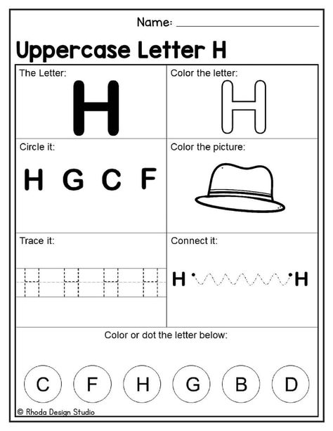 Letter H Coloring Pages H Preschool Worksheets, Letter H Worksheet, Hibernation Preschool Activities, Letter H Crafts, Hibernation Preschool, Letter Of The Week, Letter H, Writing Worksheets, Free Printable Worksheets