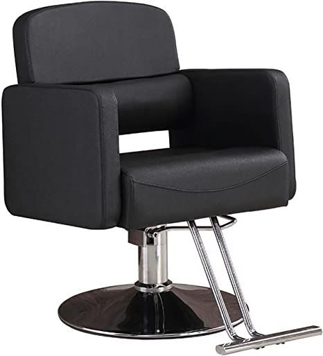 ZNMDOK Professional Barber Chair with Hydraulic Pump, 360 Swivel Classic Salon Chair,Adjustable Height Hairdresser's Chair It can Bear 200KG for Hair Stylists,Tattooists（Black） Hairdressing Chairs, S Chair, Accent Seating, Salon Interior Design, Salon Chairs, Barber Chair, Hydraulic Pump, Hair Stylists, Stainless Steel Frame