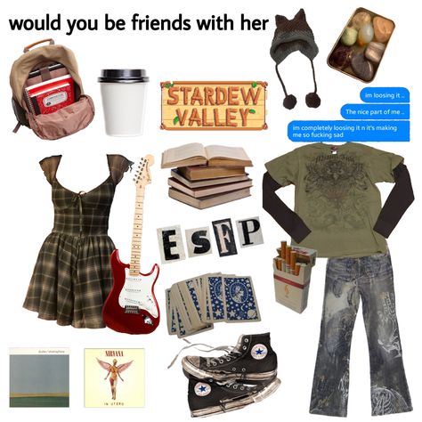 Esfp Aesthetic Outfit, Esfp Outfits, Nirvana Inspired Outfits, Esfp Personality Aesthetic, Esfp Aesthetic, Style Bundle, 16 Personalities, Mood And Tone, Mbti Personality