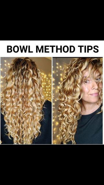 Bowl Method, Wavy Hair Tips, Dipped Hair, Scrunched Hair, Wet And Wavy Hair, Wavy Hairstyles Tutorial, Curly Hair Problems, Wavy Curls, Curly Hair Tutorial