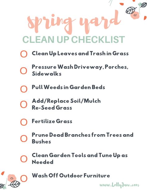 Free spring yard clean up checklist! Tackle spring maintenance early to get your yard ready for warm days and cool nights. Use this free spring yard clean up checklist to get your yard spring ready easily and quickly! #springyardcleanup #springyardchecklist #springcleaning #springyardwork Yard Cleaning Checklist, Spring Garden Clean Up, Yard Maintenance Schedule, Clean Yard Ideas, Spring Home Maintenance Checklist, Spring Yard Clean Up, Spring Yard Ideas, Yard Clean Up Tips, Outdoor Spring Cleaning Checklist