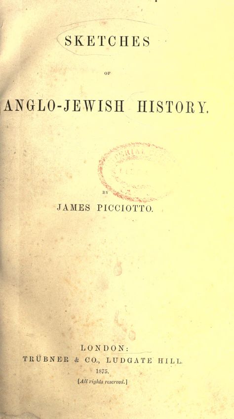 Sketches of Anglo-Jewish historybyPicciotto, James, 1830-1897 Ashkenazi Jewish Culture Aesthetic, Jewish Astrology, Jewish Ancestry, Jewish Mysticism, How To Use Ancestry.com, Ancestry Genealogy, Jewish History, Internet Archive, Genealogy