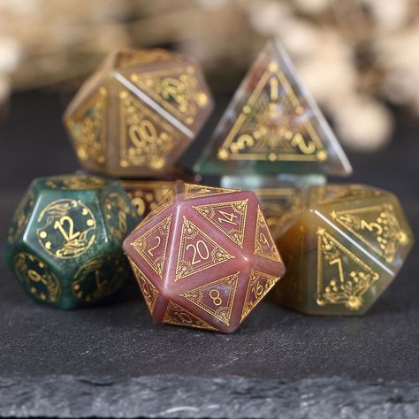 Dice Sets Dnd, Dnd Diy Projects, D&d Dice, Dungeons And Dragons Room, Cool Dnd Dice, Hand Raised, D20 Dice, Dungeons And Dragons Dice, Fantasy Props