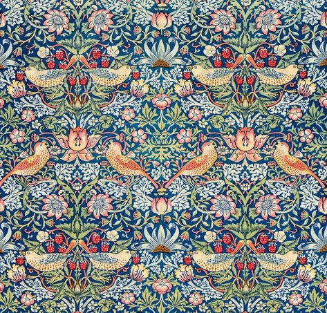 The Strawberry Thief, William Morris Patterns, Tarot Cloth, Free Illustration Images, William Morris Art, Strawberry Thief, Cleveland Museum Of Art, Poster Size, William Morris