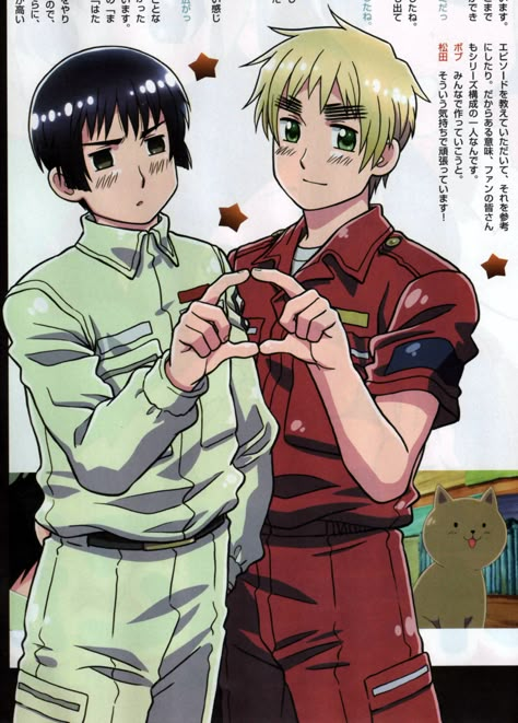 Hetalia Japan and England Hetalia Paint It White, Japan X England Hetalia, Asakiku Hetalia, Hetalia Asakiku, Hetalia Switzerland, Hetalia Official Art, Japan Hetalia, Kiku Honda, Hetalia Italy