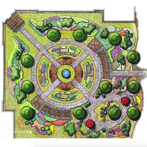 Healing Garden Design Plan, Garden Site Plan, Simple Landscape Design, Oasis Design, Site Plan Design, Landscape Architecture Plan, Simple Landscape, Landscape Design Drawings, Garden Site