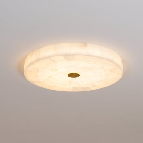 Bring a modern ambience to your home with this luxurious Round Alabaster Ceiling Lamp. Crafted from genuine Alabaster, it casts a soothing and inviting light that will add a touch of elegance to your interior. With its round shape, this lamp is a perfect fit for any room. Customer Notice: The LED light source we provide by default is not compatible with wall dimmer switches. If you require dimmable functionality, please contact our support team before making your purchase. We offer personalized Alabaster Ceiling, Green Lighting, Flush Mount Light, Arc Floor Lamps, Mount Light, Green House, Vintage Chandelier, Light Project, Lamps Ceiling