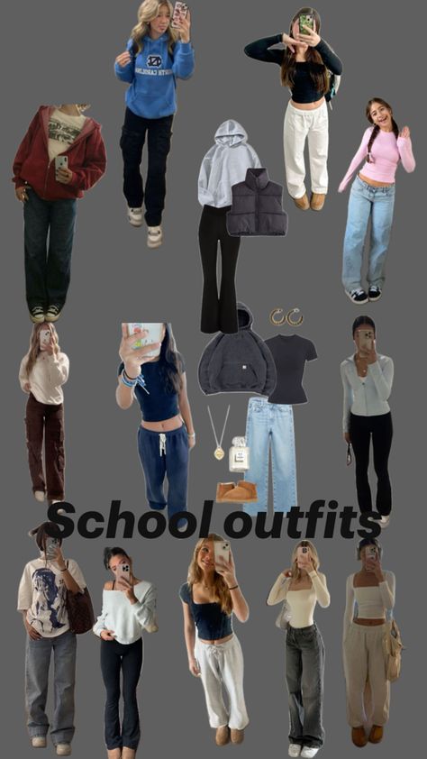 Period Fits For School, Outfit For Period Days, Period Day Outfits, Spring School Outfits Highschool, Fall School Outfits Highschool, School Outfits Highschool Winter, Cute Outfits For School For Highschool, Outfits For Highschool, School Outfits Highschool