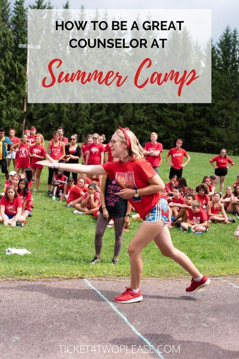 How To Be A Good Camp Counselor, Camp Counselor Ideas Activities, Summer Camp Program Ideas, Camp Counselor Tips, Camp Counselor Activities, Day Camp Counselor Aesthetic, Summer Camp Rules, Camp Counselor Ideas, Camp Counselor Essentials