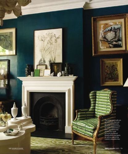 deep teal paint color blue peacock by sherwin williams, living room ideas, painted furniture Teal Paint Colors, Teal Living Rooms, Teal Paint, Teal Walls, Dark Walls, World Of Interiors, A Living Room, Blue Walls, Front Room