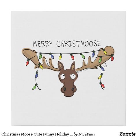 Cartoon Moose, Cards Drawing, Merry Christmoose, Christmas Arts, Punny Cards, Cute Christmas Cards, Visual Puns, Funny English, Christmas Moose