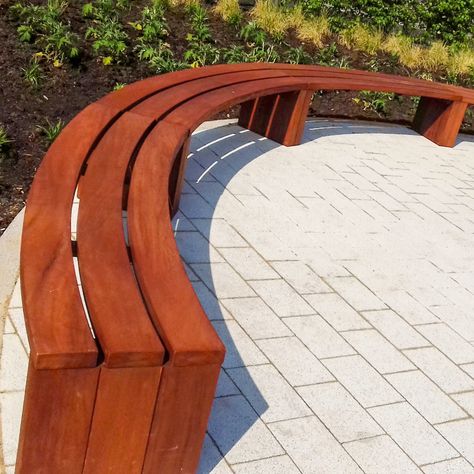 Bailey Streetscene Case Study #streetfurniture #casestudy Concrete Bench Seat, Garden Bench Seating, Outdoor Bench Seating, Fire Pit Seating Area, Cheap Patio Furniture, Diy Bench Outdoor, Wooden Garden Benches, Curved Bench, Concrete Bench