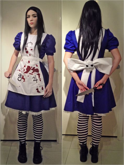 Alice Madness Returns Cosplay, Welcome To The Madness, Vorpal Blade, Evil Alice, Alice Halloween, Mad Alice, Blade Shoes, American Mcgee’s Alice, Rey Cosplay