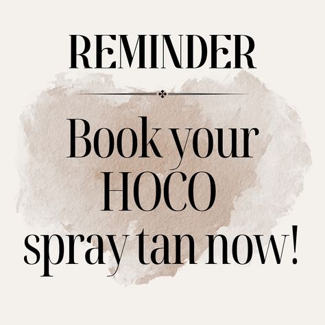 Homecoming is this weekenddd! Get your spray tans booked ASAP(: if there is nothing open on my books that work for you private message me and we can work something out!🤎 My Books, Spray Tanning, Work For You, Message Me, Homecoming, Spray, Canning, Books, Quick Saves