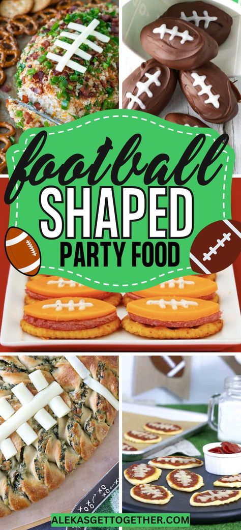 Football Party Food Themes, 49er Snacks, Game Day Party Ideas, High School Football Tailgate Food, Kids Football Party Food, Chiefs Game Day Food, Football Shaped Food Ideas, Charcuterie Football, Football Salad Recipes