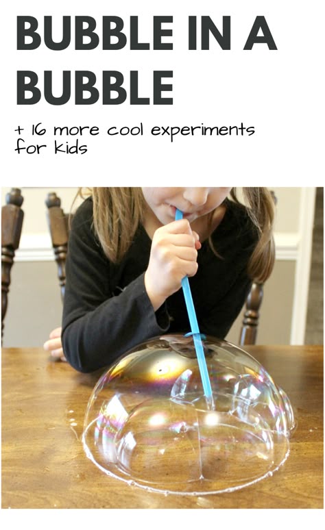 Fun Preschool Experiments, Easy Classroom Experiments, Easy Pre K Science Experiments, Bubble Science Experiment For Kids, Preschool Chemistry Activities, Chemistry For Preschoolers, Cool Easy Science Experiments, Stem Experiments Elementary, Elementary Age Crafts