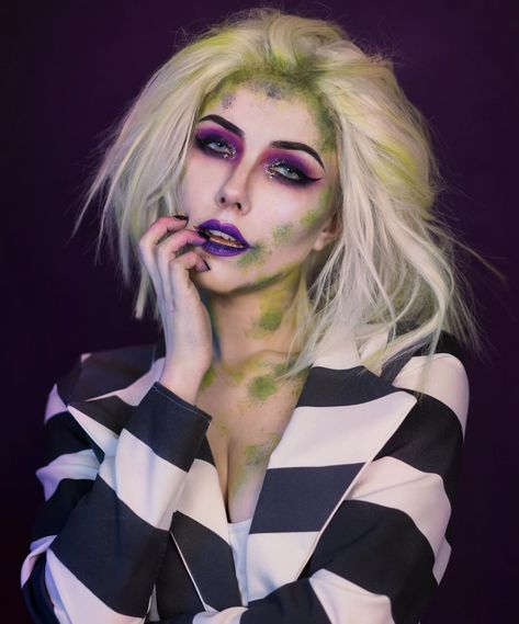 Poison Nightmares Beetle Juice Women’s Makeup, Beetle Juice Make Up Female, Bettel Juice Makeup, Female Beetlejuice Costume Makeup, Kids Beetlejuice Makeup, Beetle Juice Makeup Halloween, Beetlejuice Female Makeup, Beetlejuice Womens Makeup, Women Beetlejuice Makeup